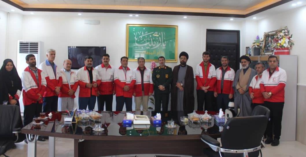 دیدار مدیرعامل جمعیت هلالاحمر کهگیلویه و بویراحمد با فرمانده سپاه فتح استان / هلالاحمر همگام با سپاه در خط مقدم خدمت