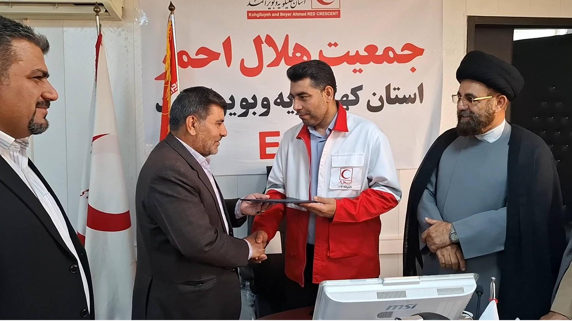 برگزاری آیین تکریم و معارفه رئیس جمعیت هلال‌احمر شهرستان بویراحمد